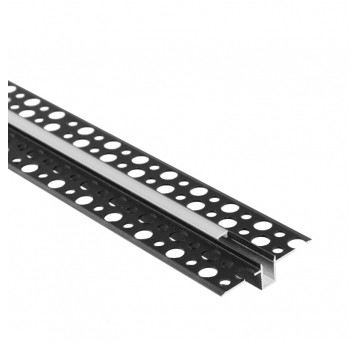 Profil GPW02 podtynkowy czarny + klosz mrożony 2m