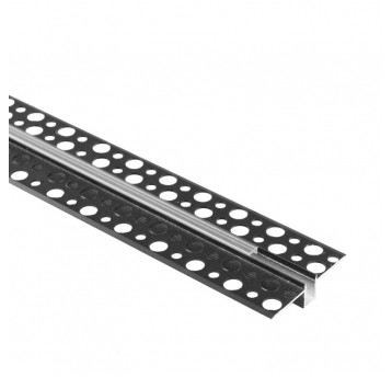 Profil GPW02 podtynkowy czarny + klosz transp. 2m