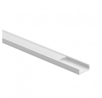 Profil N03 natynkowy biały + klosz mleczny 3m