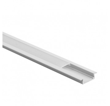 Profil P01 podtynkowy biały + klosz mleczny 1m