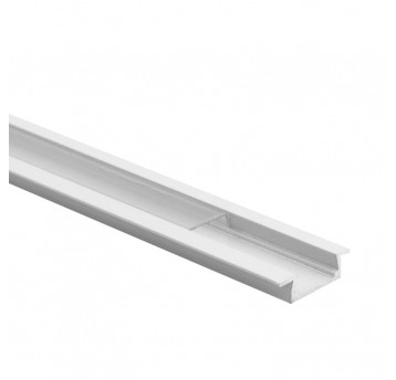 Profil P03 podtynkowy biały + klosz transparentny 3m