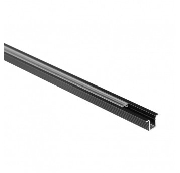 Profil PW01 podtynkowy czarny + klosz transp. 1m