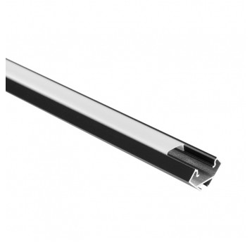 Profil R01 narożny czarny + klosz mrożony 1m