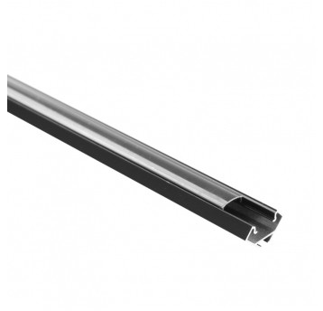 Profil R02 narożny czarny + klosz czarny 2m