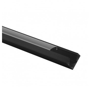 Profil R03 narożny czarny + klosz transparentny 3m