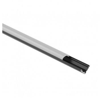 Profil RW02 narożny czarny + klosz mleczny 2m