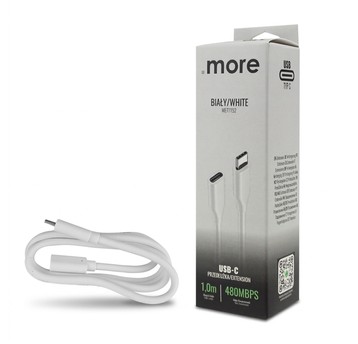 Przedłużka USB C-USB C 1m biała