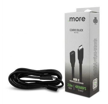 Przedłużka USB C-USB C 2m czarna