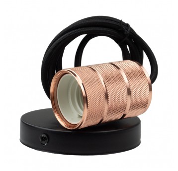 SERIA ZERO Oprawa sufitowa wisząca 2m E27 OSW-1 Różowe Złoto