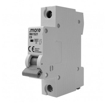 Wyłącznik nadprądowy 6kA 1P C6A "U"