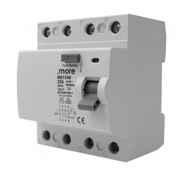 Wyłącznik różnicowoprądowy A 6kA 4P 25A 30mA "U"