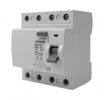 Wyłącznik różnicowoprądowy A 6kA 4P 63A 30mA "U"