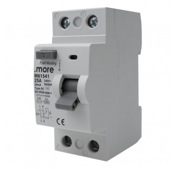 Wyłącznik różnicowoprądowy AC 6kA 2P 25A 30mA "U"