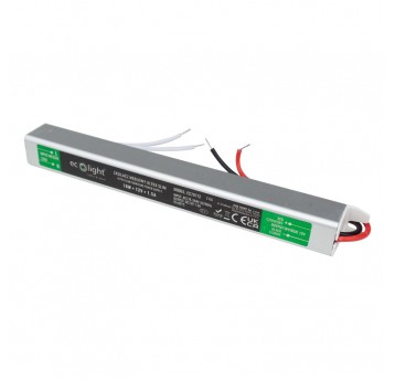 Zasilacz meblowy SLIM 18W 12V 1.5A IP20 132x18x18m