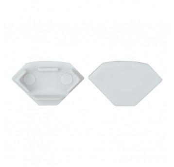 Zaślepka do profili R01 R02 R03 bez otworu biała 10szt.