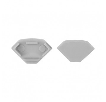 Zaślepka do profili R01 R02 R03 bez otworu szara 10szt.