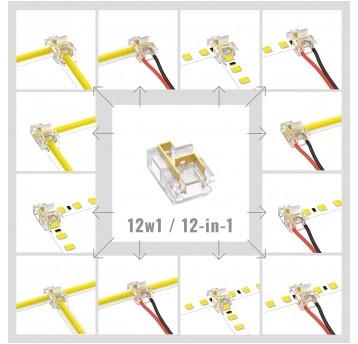 Złączka LED COB / SMD 8mm 12w1