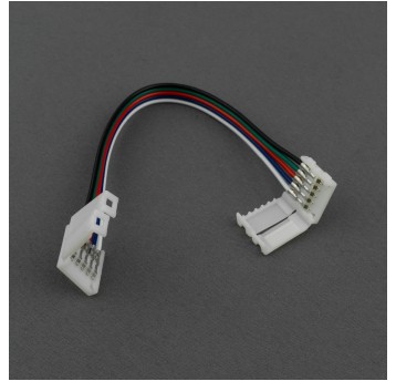 Złączka LED RGBW 12mm dwustronna z przewodem