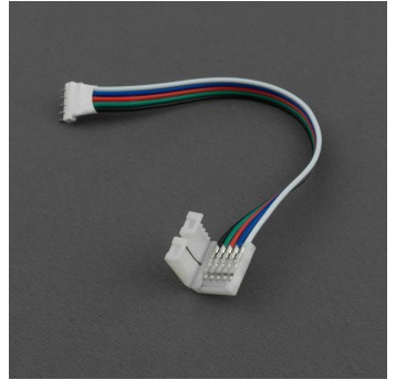 Złączka LED RGBW 12mm dwustronna z przewodem pin/złączka